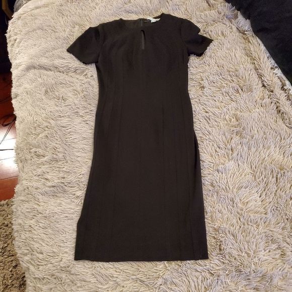 Stunning black Diane Von Furstenberg midi dress - Picture 1 of 8